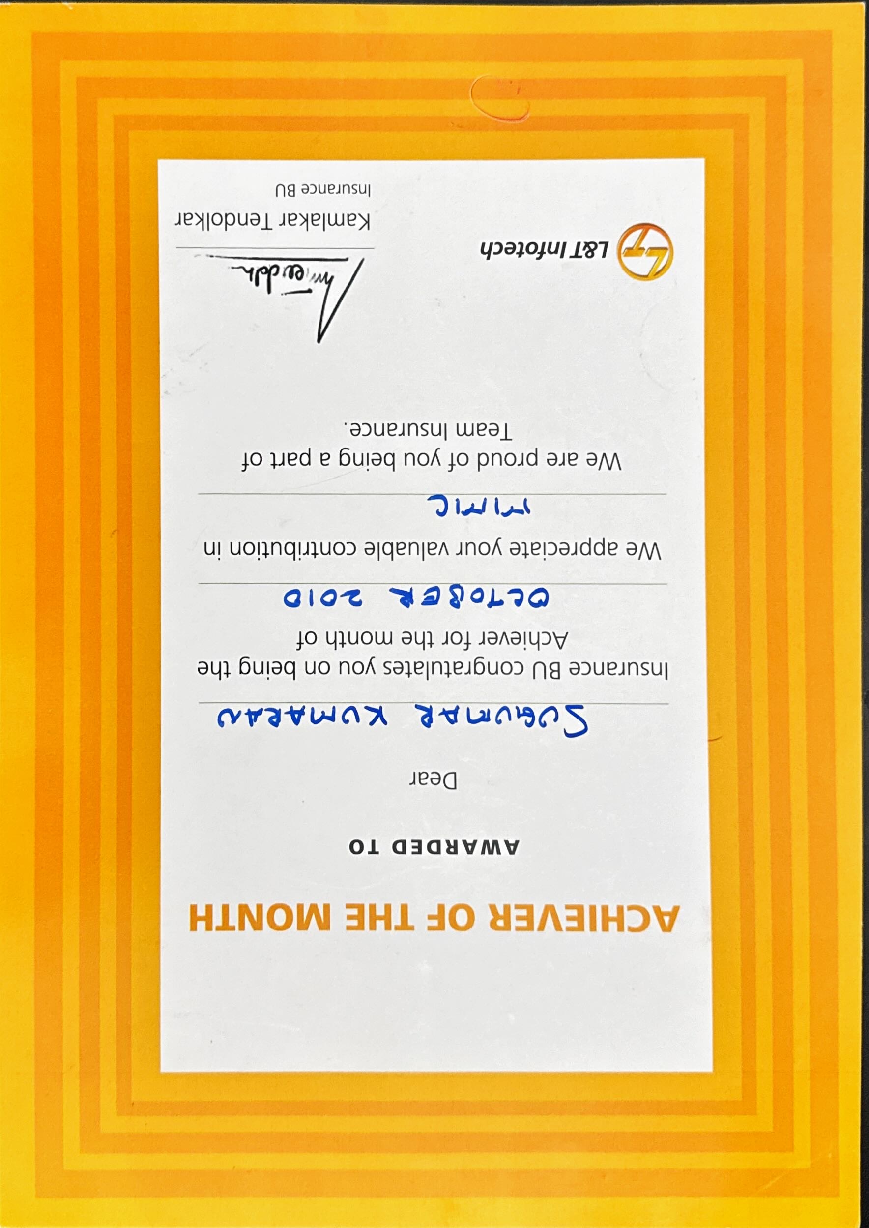 LnT Best Managed Project