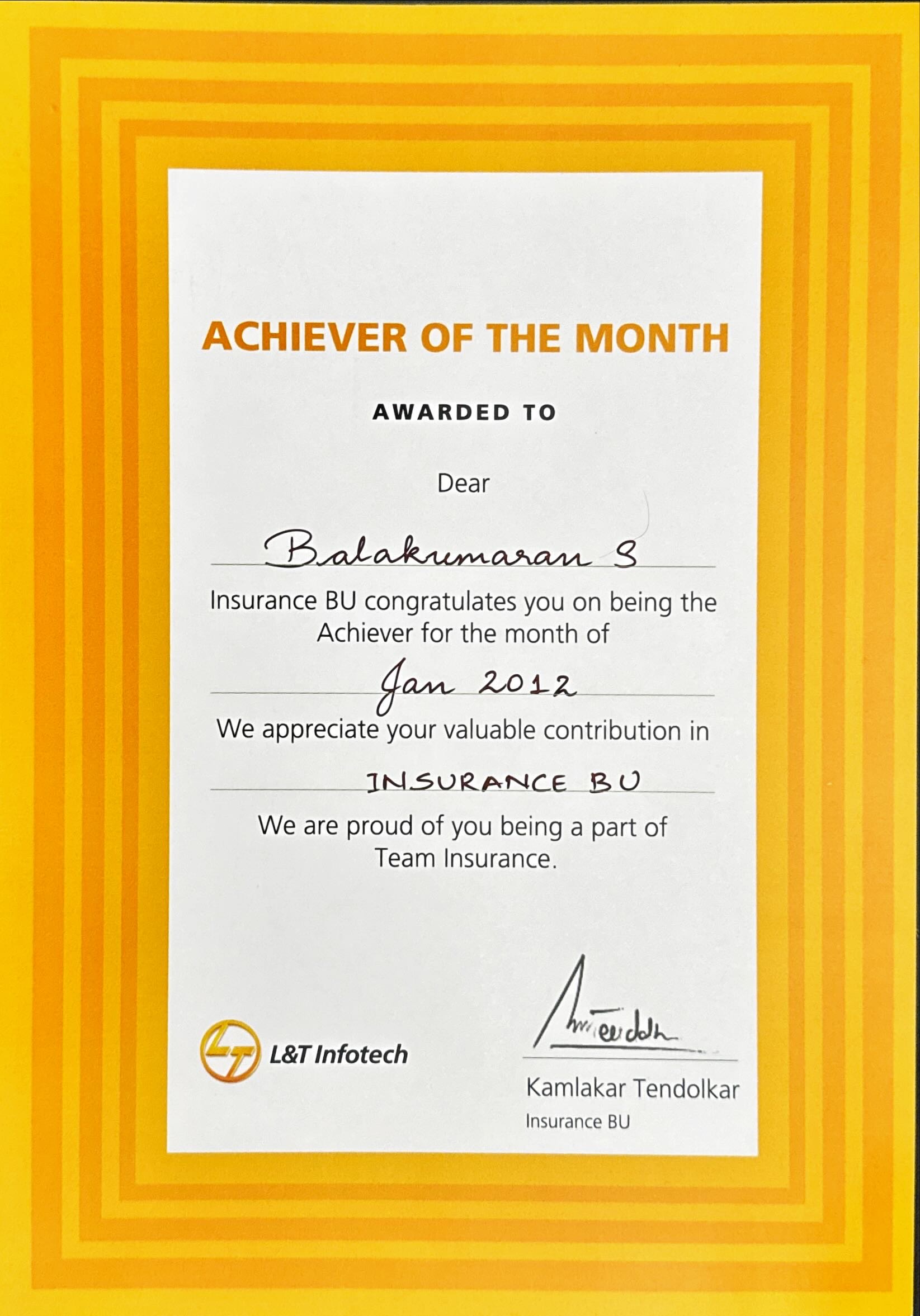 LnT Best Managed Project