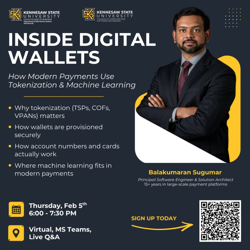 Balakumaran speaking at Kennesaw State University